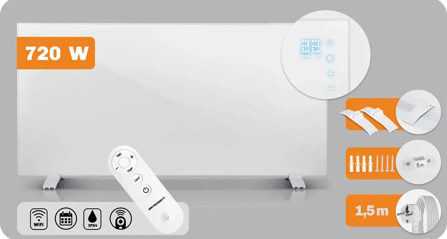 Инфракрасная нагревательная панель Berdsen BD-983 398300 (White) - 9