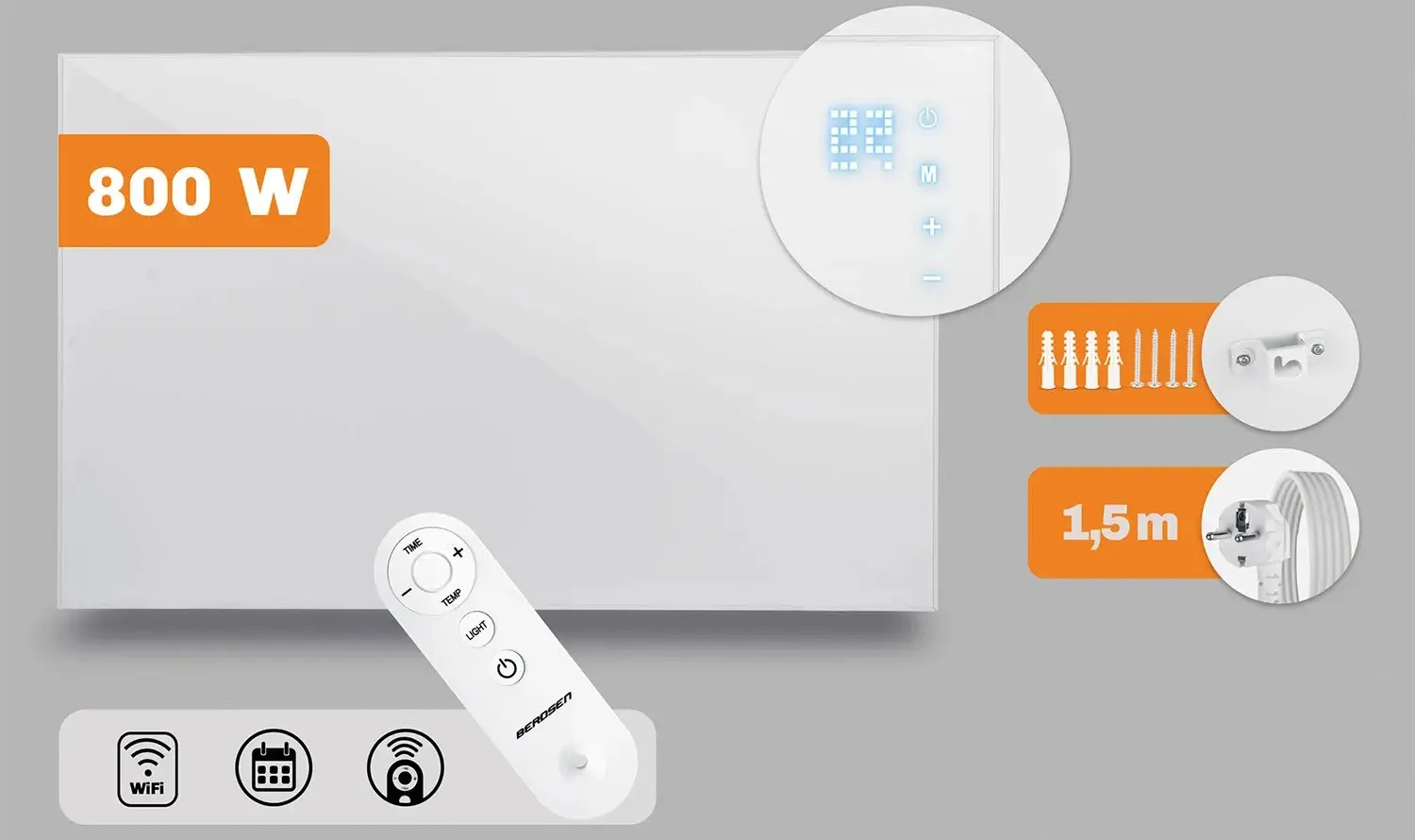 Инфракрасная нагревательная панель Berdsen BD-987 398700 (White) - 3