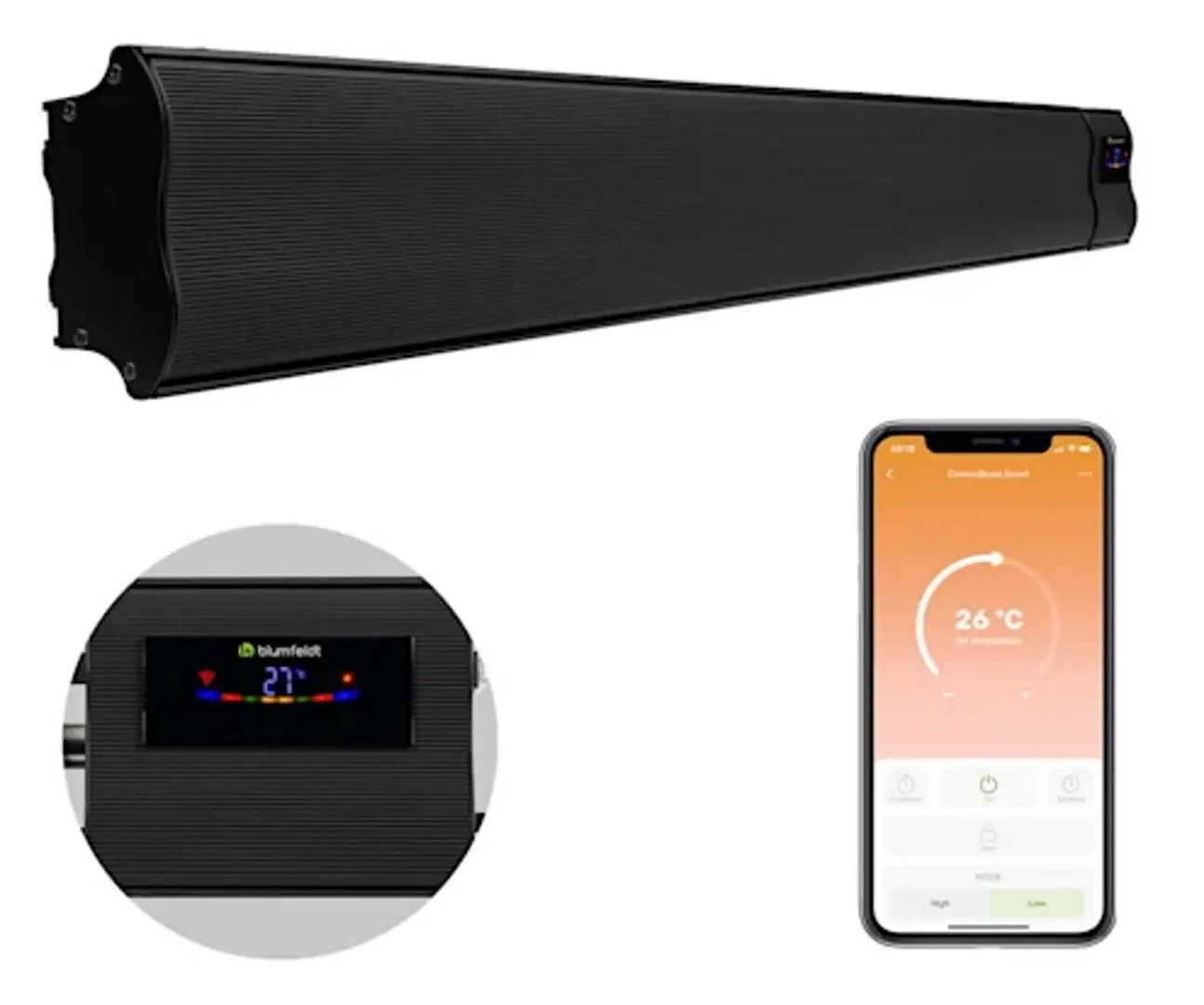 Инфракрасный обогреватель Blumfeldt Cosmic Beam Smart 30 (Black) - 2