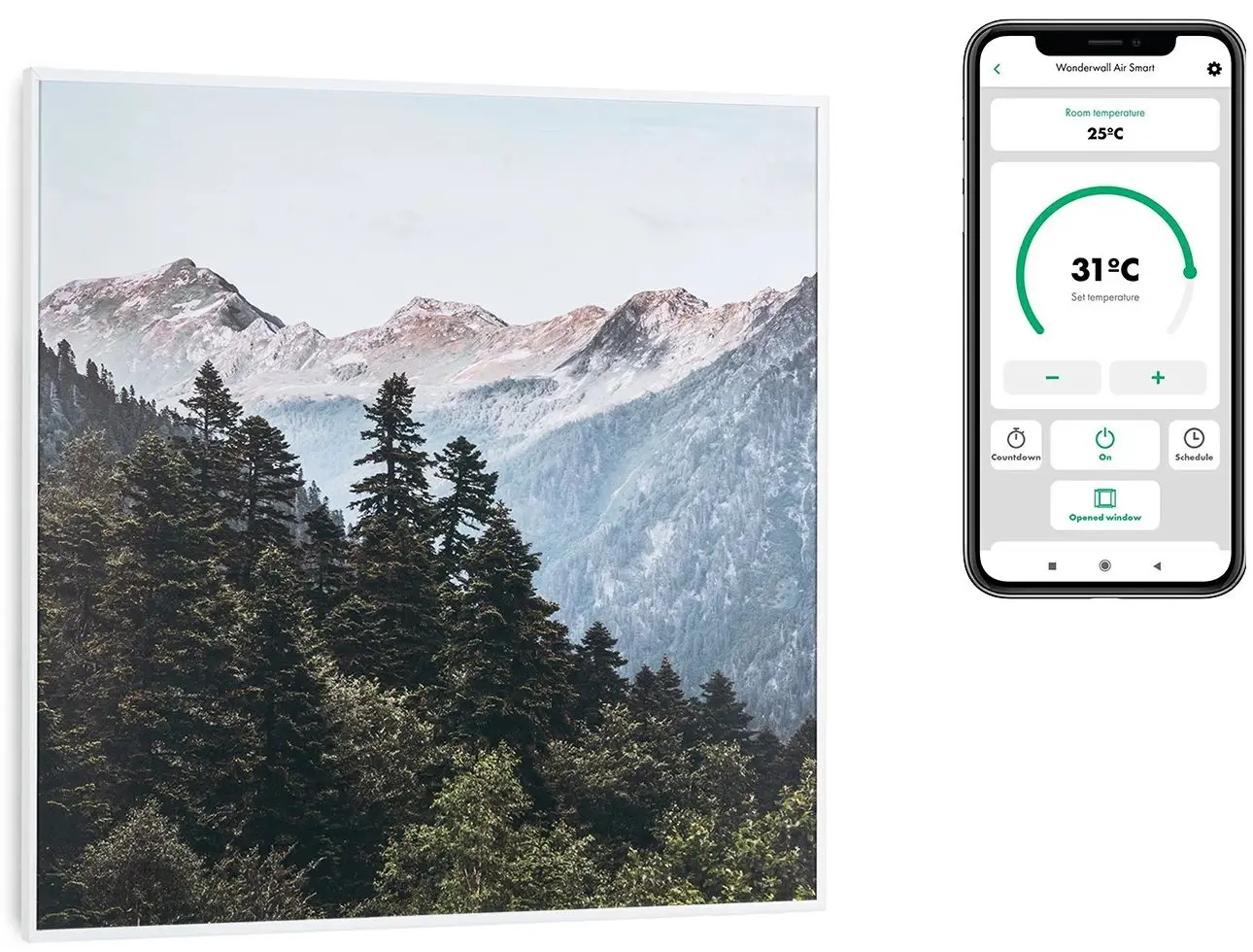 Incalzitor infrarosu Klarstein Wonderwall Air Art Smart 10035113 (White) - 2