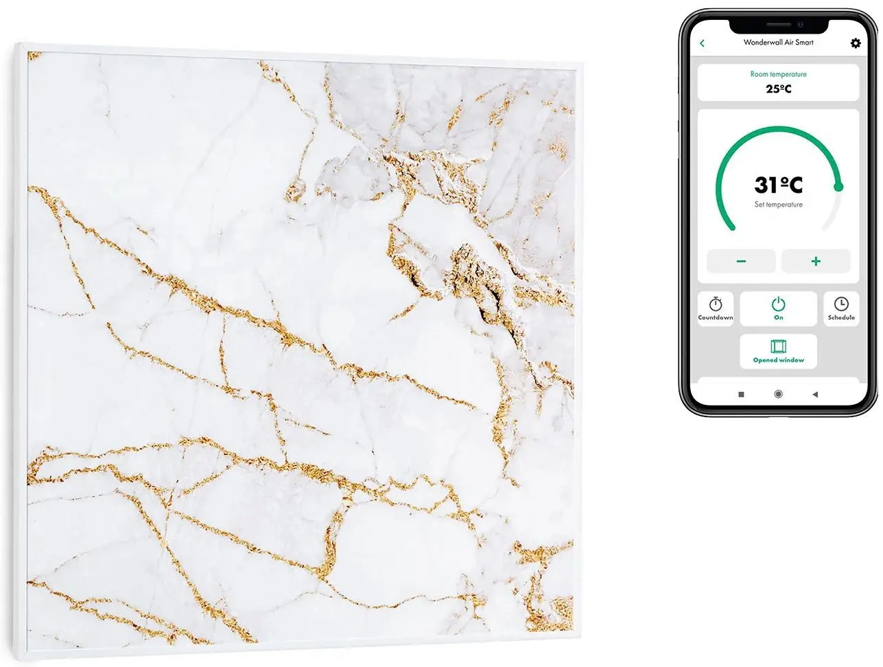 Incalzitor infrarosu Klarstein Wonderwall Air Art Smart 10035115 (White) - 2