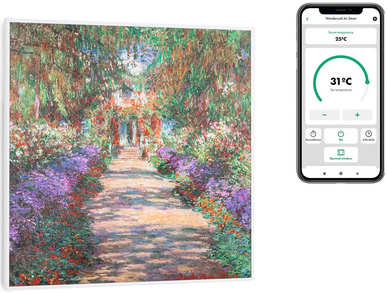 Incalzitor infrarosu Klarstein Wonderwall Air Art Smart 10035117 (White) - 2