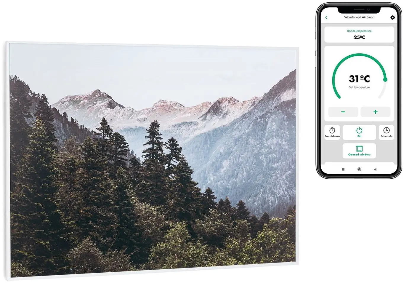 Инфракрасный обогреватель Klarstein Wonderwall Air Art Smart 10035121 (White) - 2