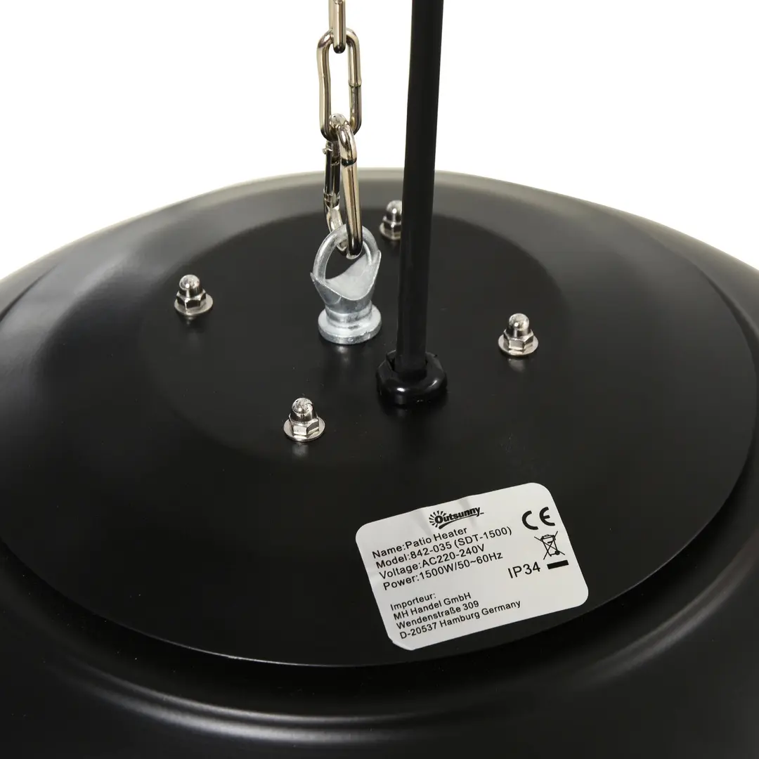 Инфракрасный обогреватель Outsunny 842-035 (Black) - 4