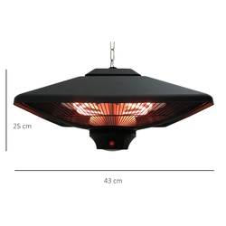 Incalzitor cu infrarosu Outsunny 842-062 (Black) Thumb