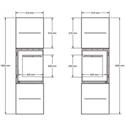 Печь A-Caminetti Quattro 50BH (Black) Thumb