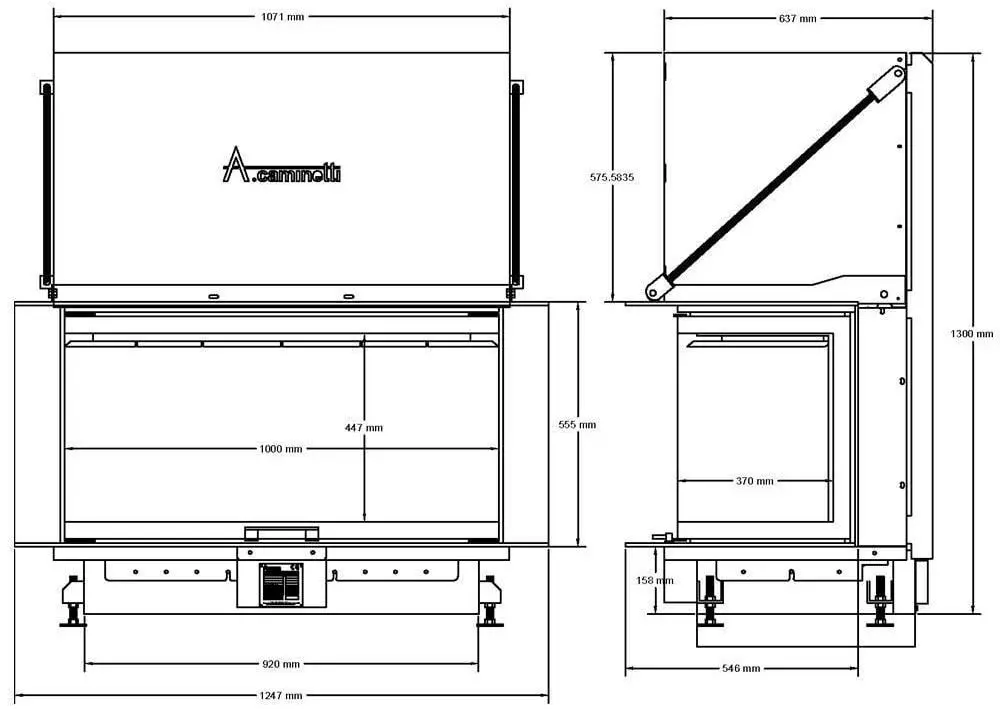 Печь-камин A-caminetti Crystal 80 Max (Black) - 2