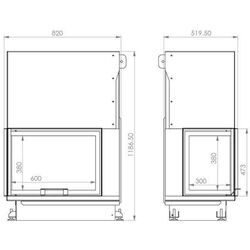 Печь-камин A-caminetti Quattro 80 Max Eco (Black) Thumb