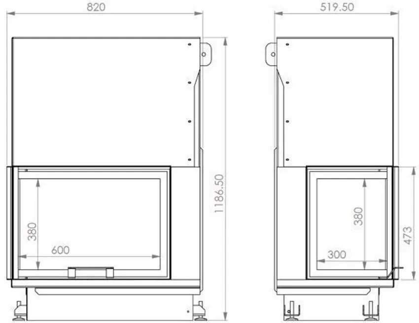 Печь-камин A-caminetti Quattro 80 Max Eco (Black) - 2