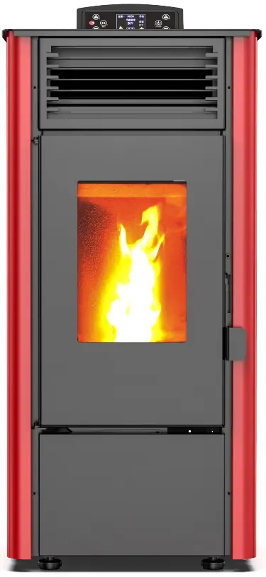 Soba-camin Art Flame Tower (Red/Black)