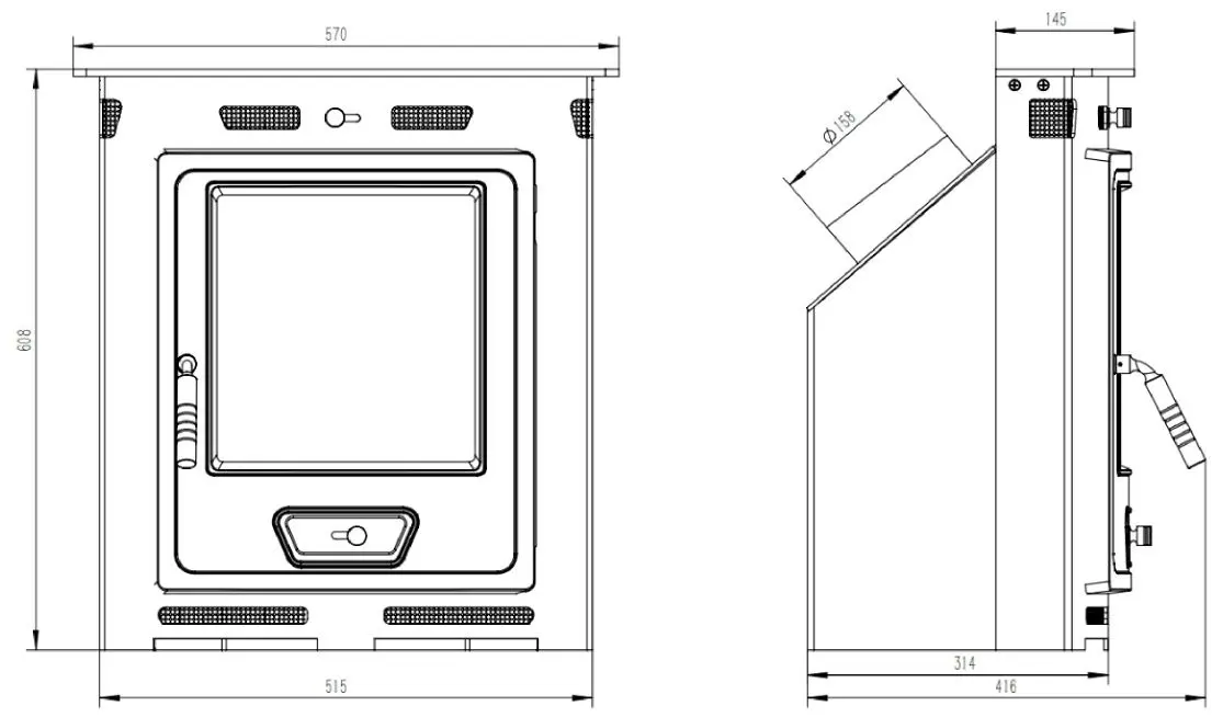 Каминная топка Evotools 681693 (Black) - 5