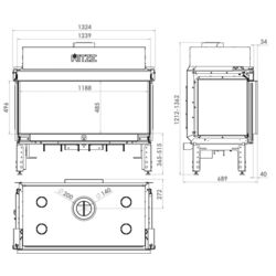 Газовый камин Hitze Calma 120S (Graphite) Thumb