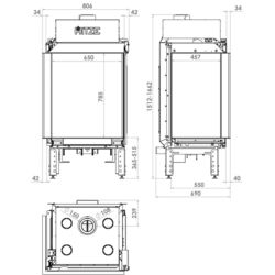 Газовый камин Hitze Calma 65L (Graphite) Thumb