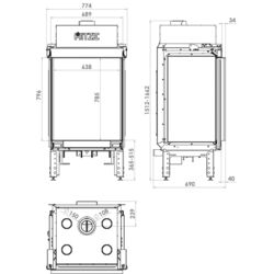 Газовый камин Hitze Calma 65S (Graphite) Thumb