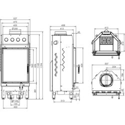 Каминная топка Hitze Albero AL11S.V-D (Black) Thumb