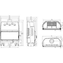Каминная топка Hitze Albero AL19S.H-D (Black) Thumb