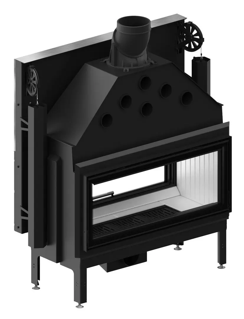 Каминная топка Hitze Ardente Duo ARD105x43.DGS (Black/Silver) - 3