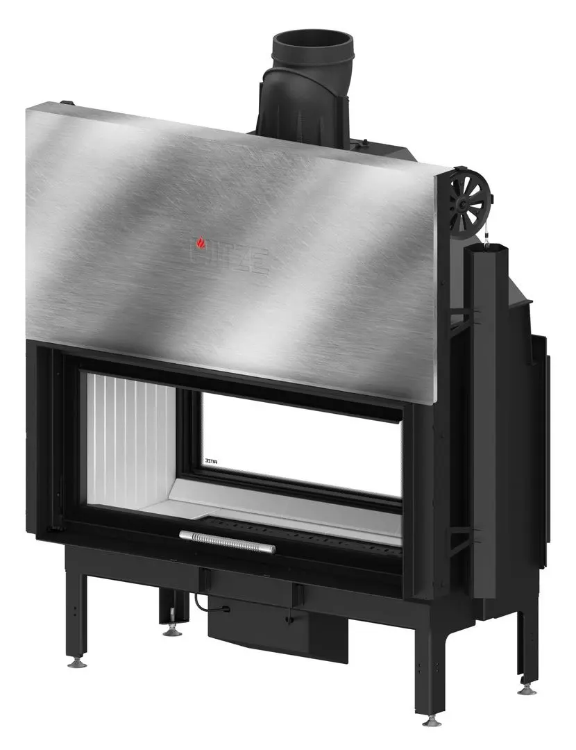 Каминная топка Hitze Ardente Duo ARD105x43.DGS (Black/Silver)