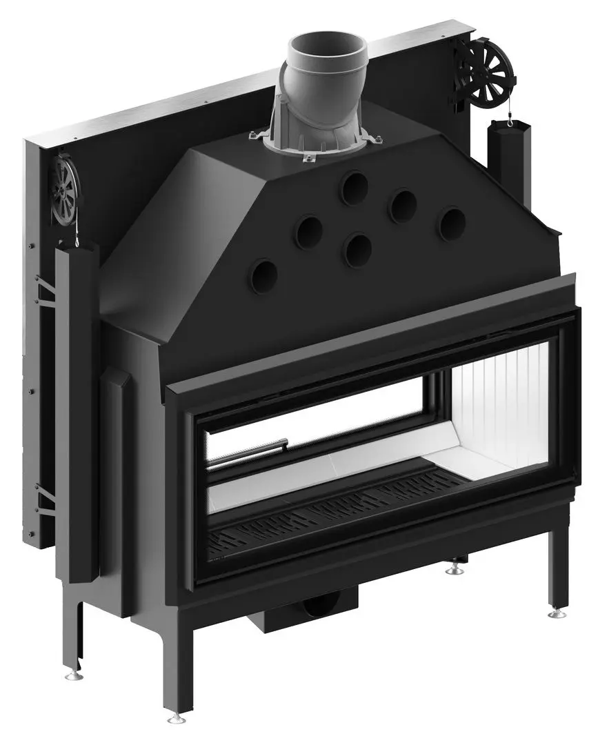 Каминная топка Hitze Ardente Duo ARD120x43.DGS (Black/Silver) - 3