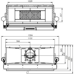 Каминная топка Hitze Duo ARD105x43.G (Black/Silver) Thumb