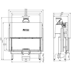 Каминная топка Hitze Duo ARD105x43.G (Black/Silver) Thumb