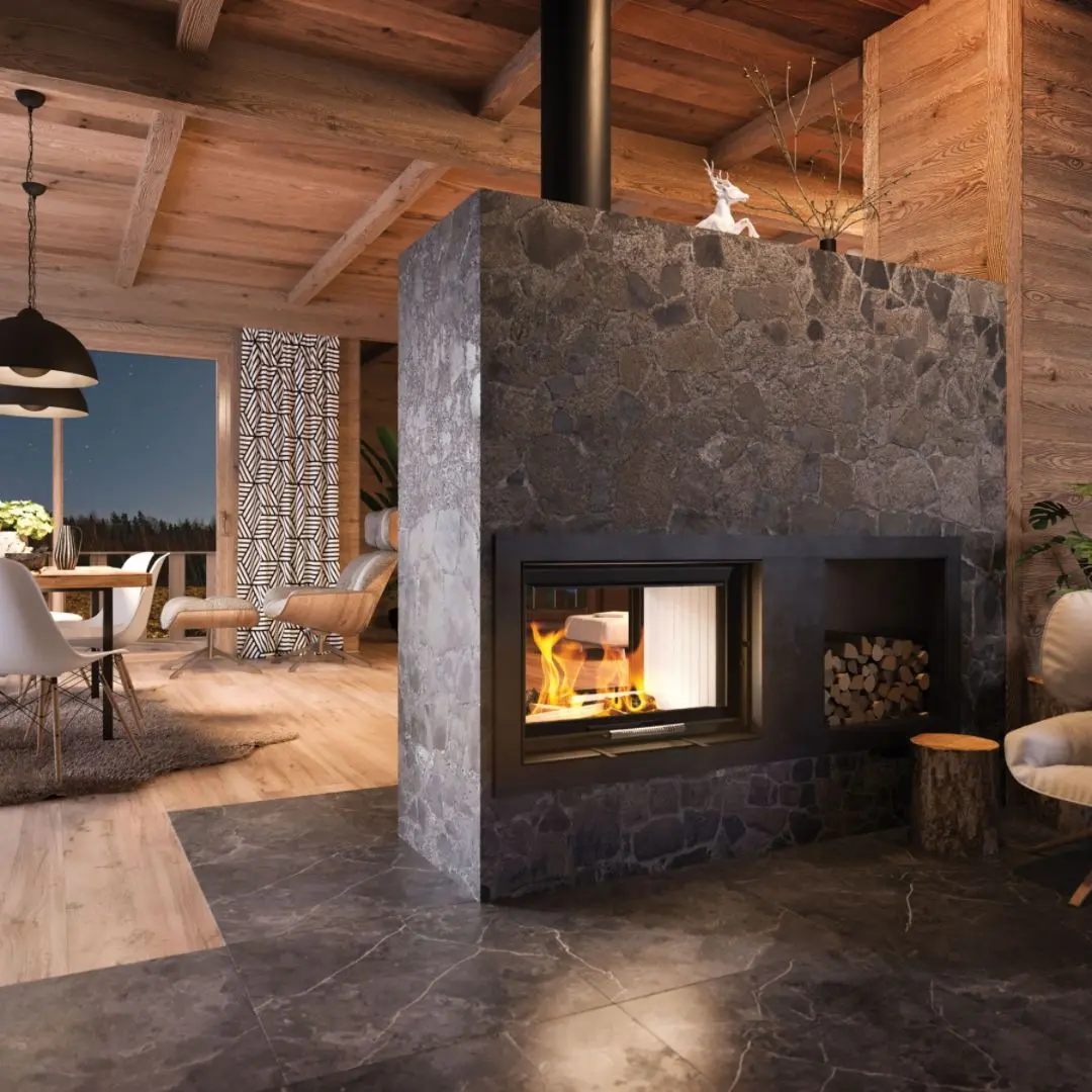 Каминная топка Hitze Duo ARD105x43.G (Black/Silver) - 8