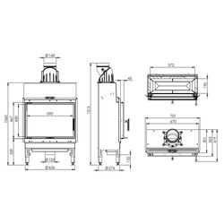 Каминная топка Hitze HST59X43.S (Black) Thumb