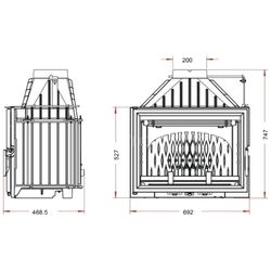 Каминная топка Invicta Grande Vision 700 (Black) Thumb