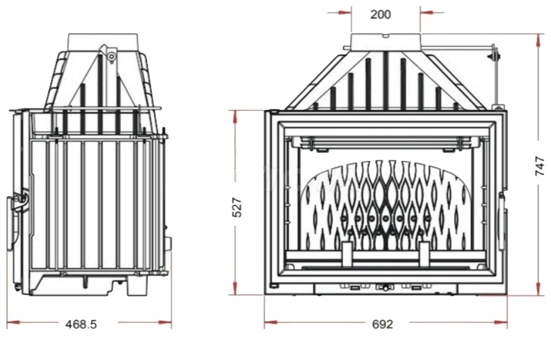 Каминная топка Invicta Grande Vision 700 (Black) - 2