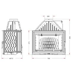 Каминная топка Invicta Grande Vision 800 (Black) Thumb