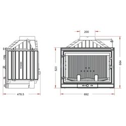 Каминная топка Invicta Promo 700 (Black) Thumb