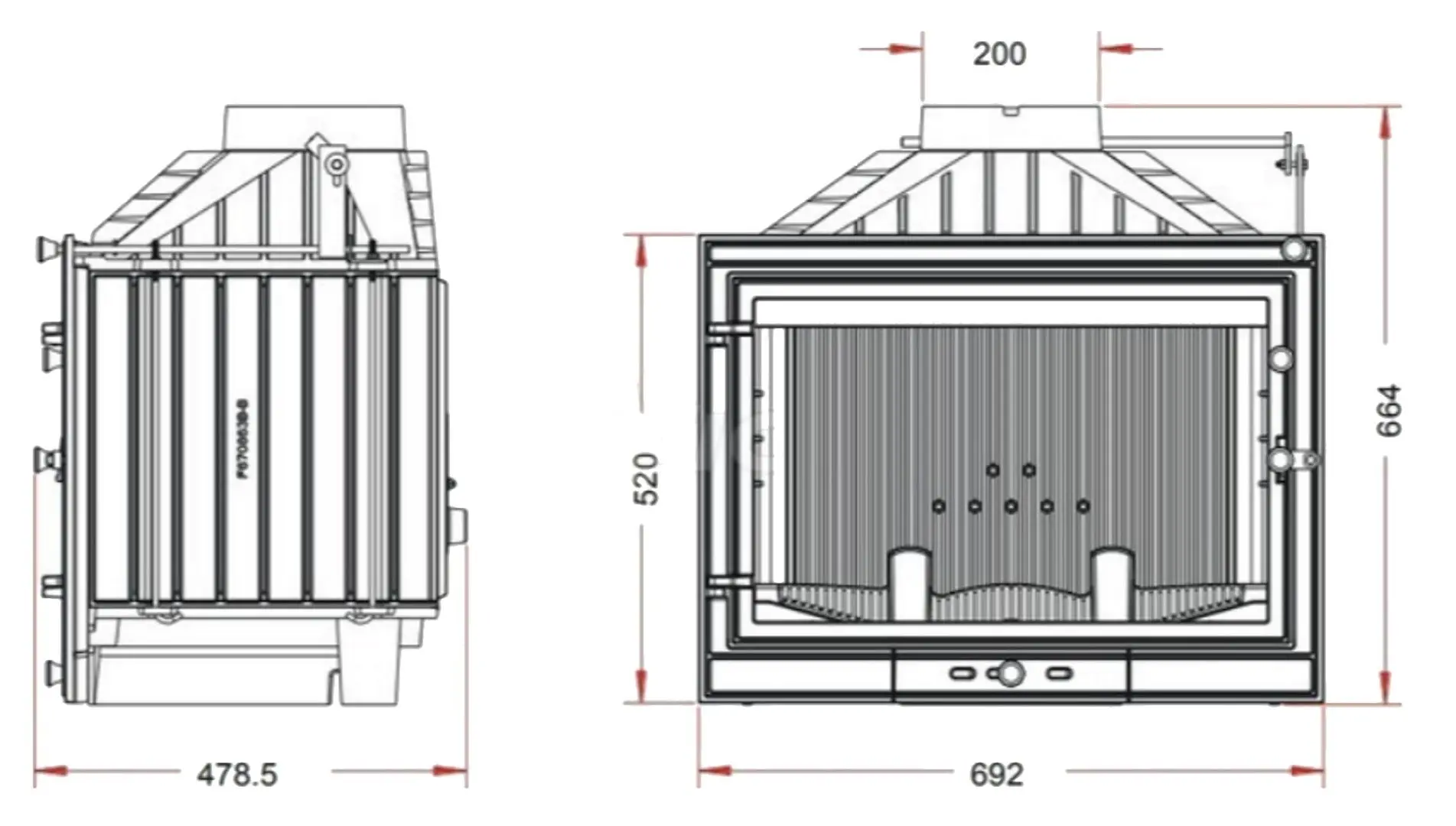 Каминная топка Invicta Promo 700 (Black) - 2