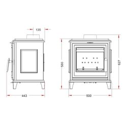 Печь-камин Art Flame Sedan S (Black) Thumb