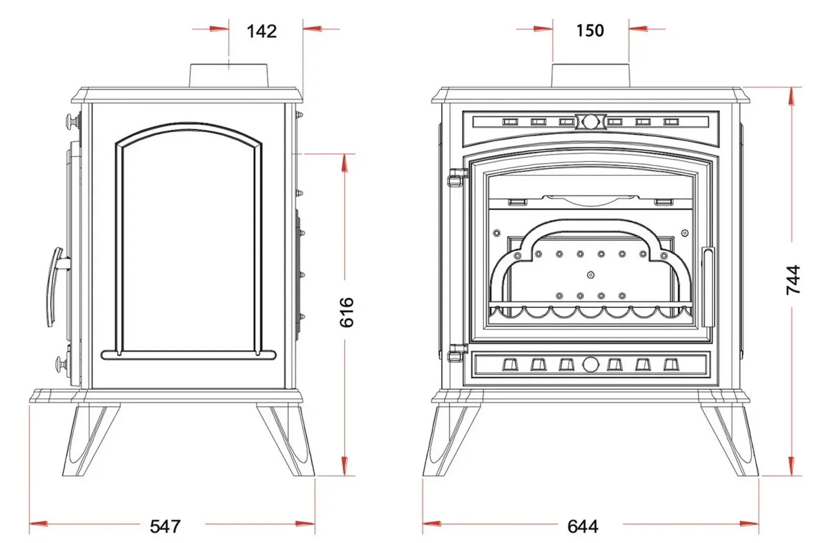 Печь-камин Invicta Altea (Black) - 2