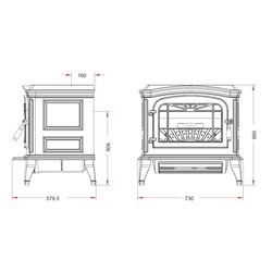Печь-камин Invicta Bradford Enamel (Ivory) Thumb