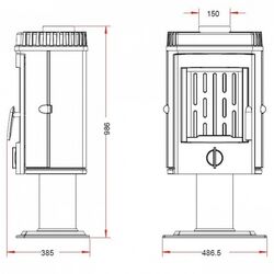 Печь-камин Invicta Mesnil (Black) Thumb