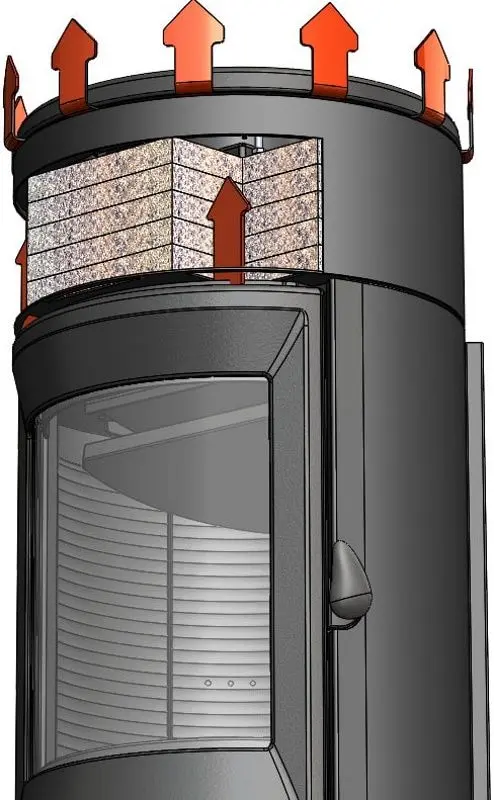 Печь-камин Invicta Onsen 3 Vitres (Black) - 4