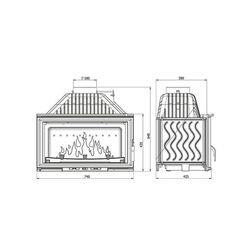 Каминная топка Kawmet Eco W15 13.5kW (Grey) Thumb