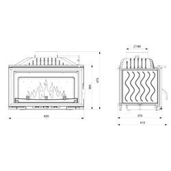 Каминная топка Kawmet Eco W15 9.4kW (Grey) Thumb