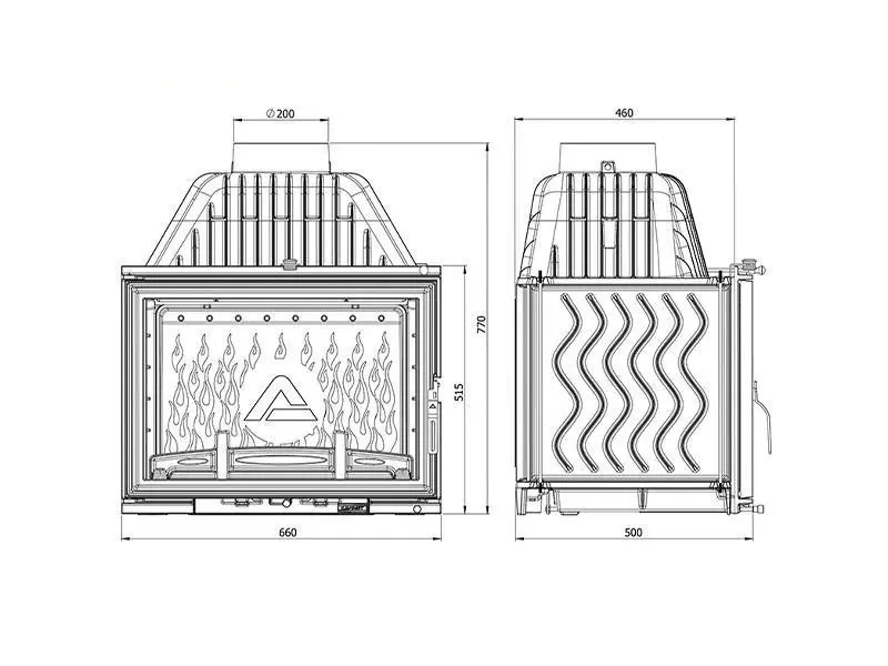 Каминная топка Kawmet Eco W17 16.1kW (Grey) - 3