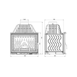 Каминная топка Kawmet Eco W17 Decor 16.1kW (Grey) Thumb