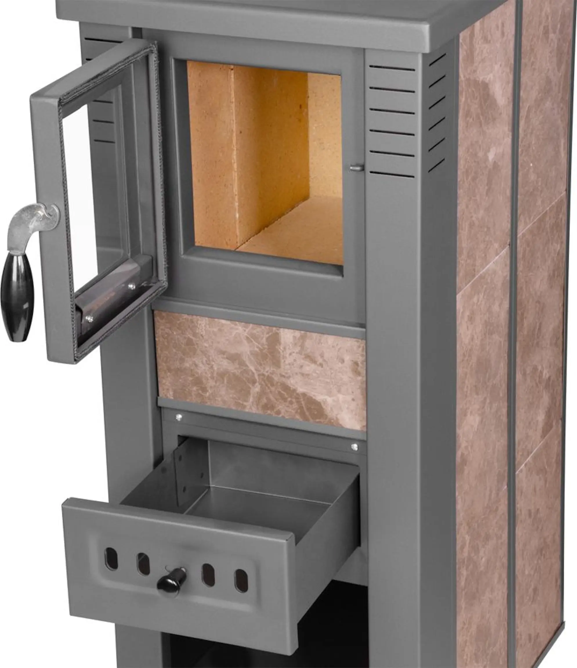 Печь-камин Strend Pro Kachle Pro Lava Ceramic (Mocca/Grey) - 4