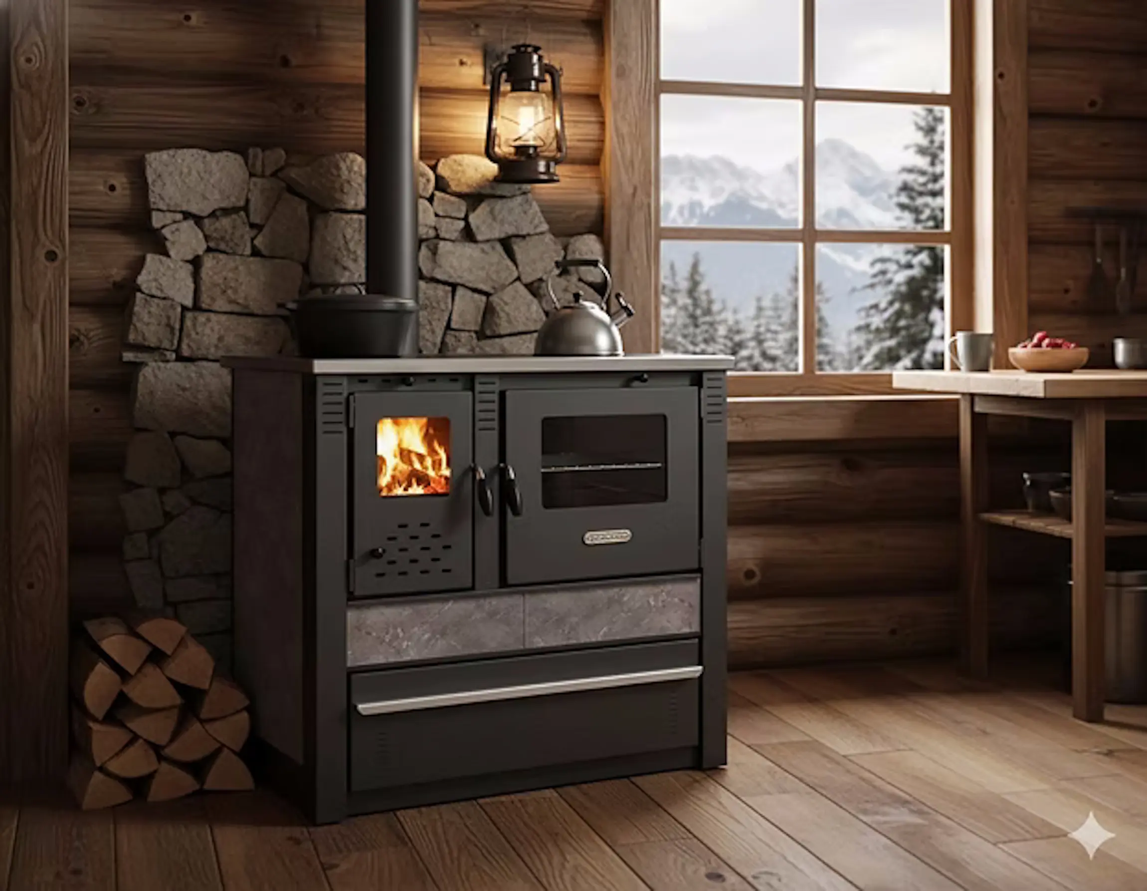 Soba Strend Pro Stove Pro Panonia Right (Beige/Grey) - 3