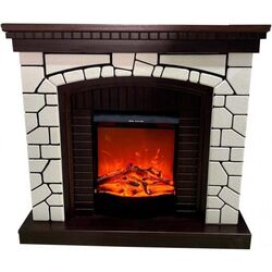 Semineu Natali cu focar Corsica (Mahogany/White)