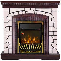 Semineu Natali cu focar Meridian (Mahogany/White)