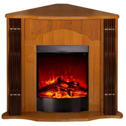 Semineu de colt Clasic cu focar Corsica (Nut) Thumb