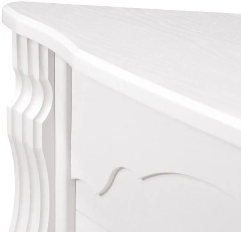 Semineu de colt Clasic cu focar Corsica (White)