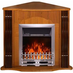 Semineu de colt Clasic cu focar Galileo Silver (Nut) Thumb