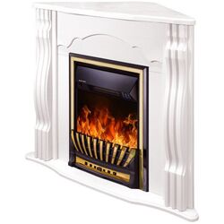 Semineu de colt Clasic cu focar Meridian (White)