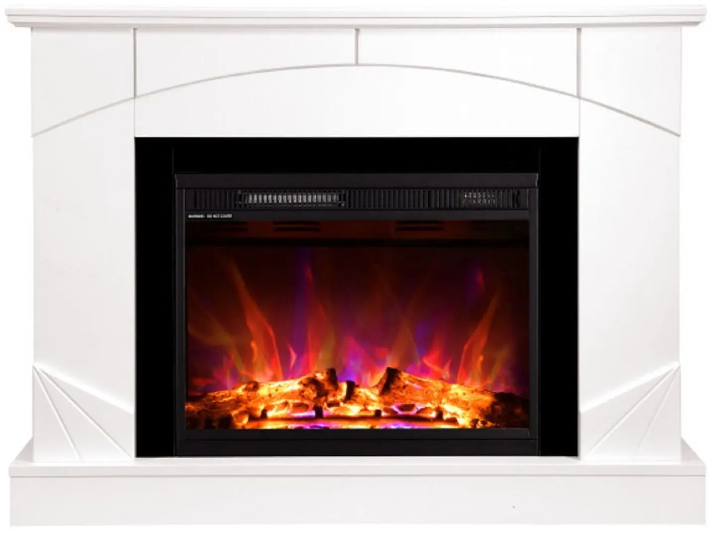 Semineu de colt Madeira cu focar Lorance (White)